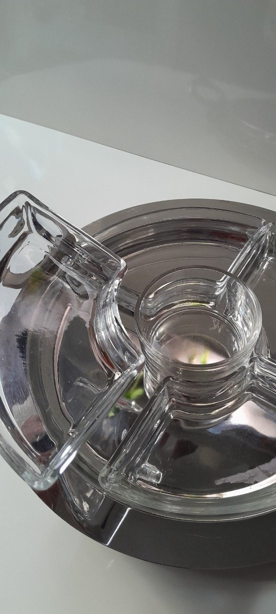 Producto - Copetinero de metal y vidrio