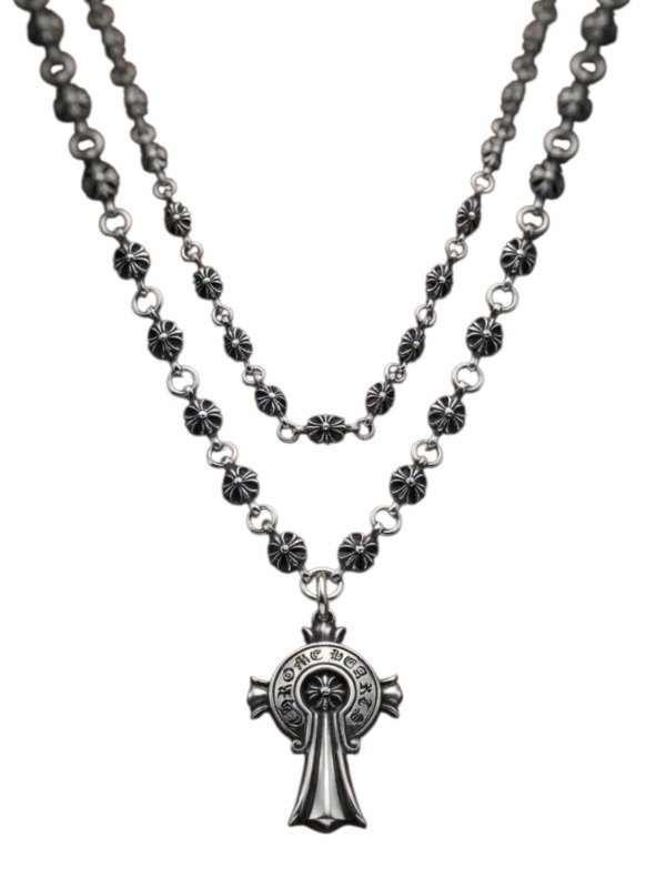 Producto - CRUZ CHROME HEARTS CON CADENA DOBLE CHROME - 0