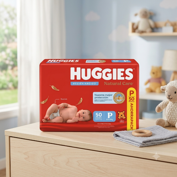 Producto - Huggies Natural Care P 50 unid (rojo)