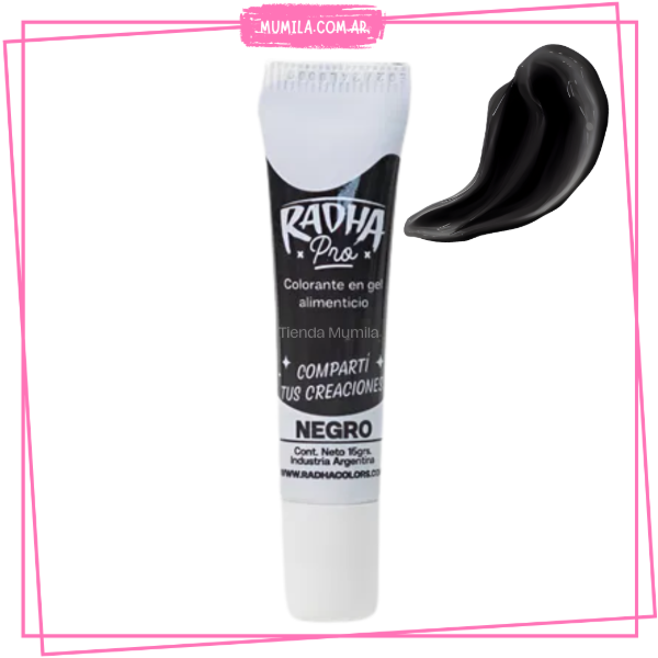 Producto - Colorante negro en gel Radha Colors