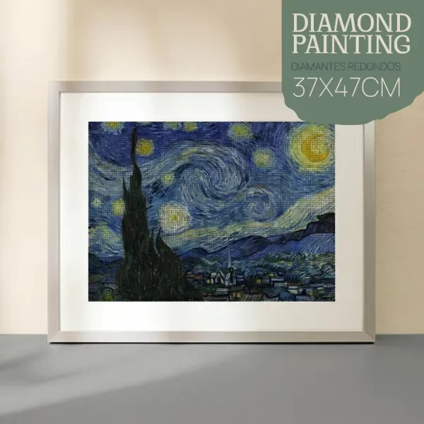 Producto - Diamond Painting - LA NOCHE ESTRELLADA - Canvas 37x47cm