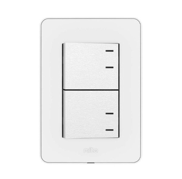 Producto - LLAVE ARMADA DOBLE TECLON BLANCO - JELUZ MITO