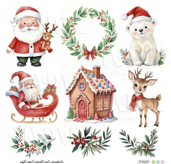 Producto - SUBLIMACIÓN SEDA NAV "SANTAS ROJOS"