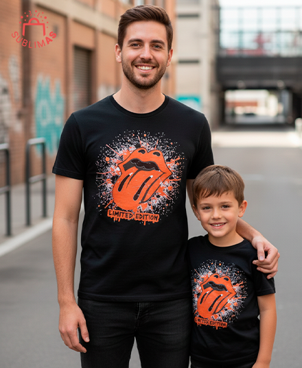 Producto - Combo remera adulto + niño Rolling stone