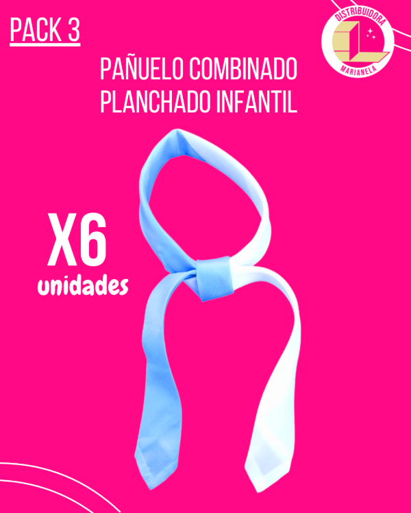 Producto - Pañuelo Combinado Infantil - Pack x6 unidades