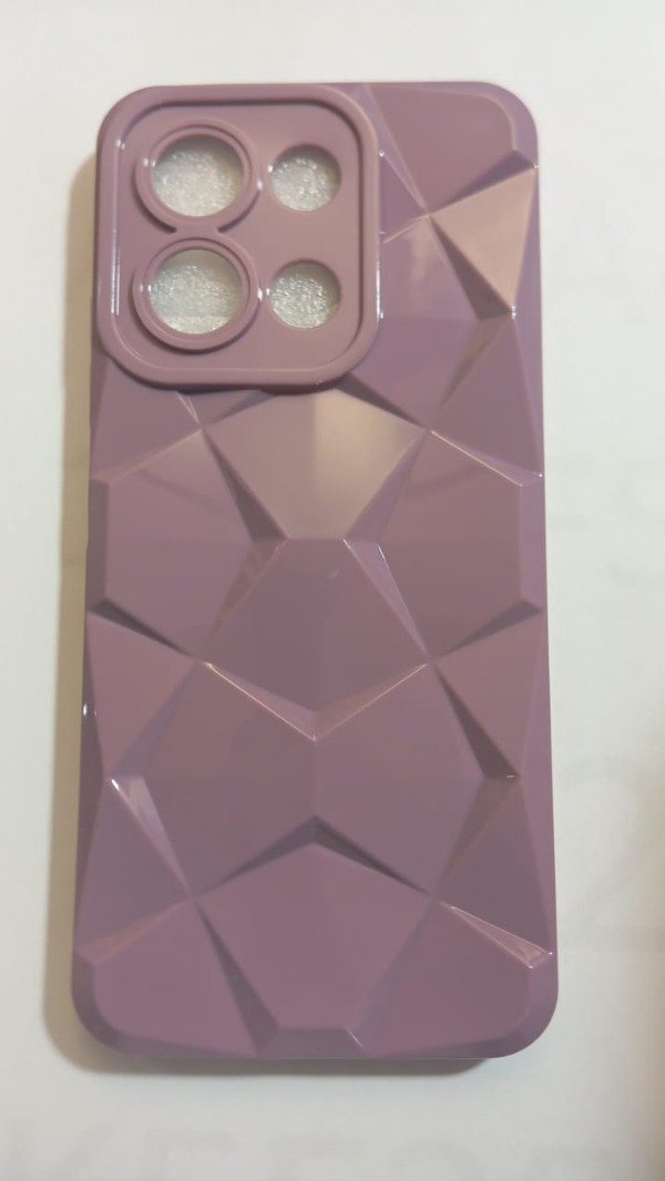 Producto - Funda Textura Rombos Violeta para Xiaomi Redmi Note 15C
