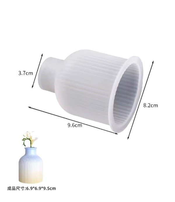 Producto - MOLDE SILICONA FLORERO RAYADO - 1