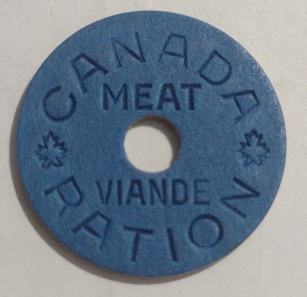 Producto - Canadá ficha de racionamiento de carne Segunda Guerra Mundial