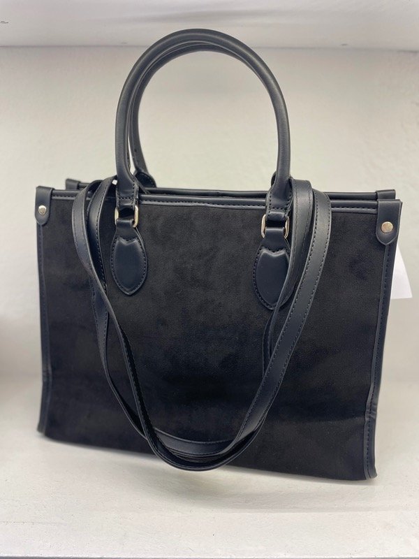 Producto - Cartera gamuza negra
