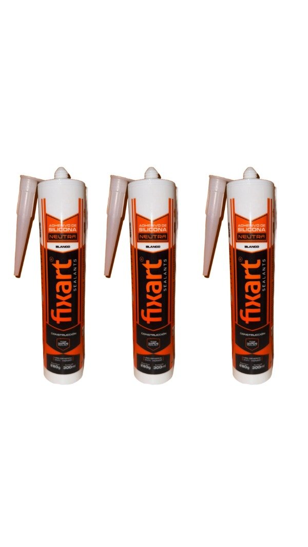 Producto - Silicona Acética Blanca Fixart x 24 unidades