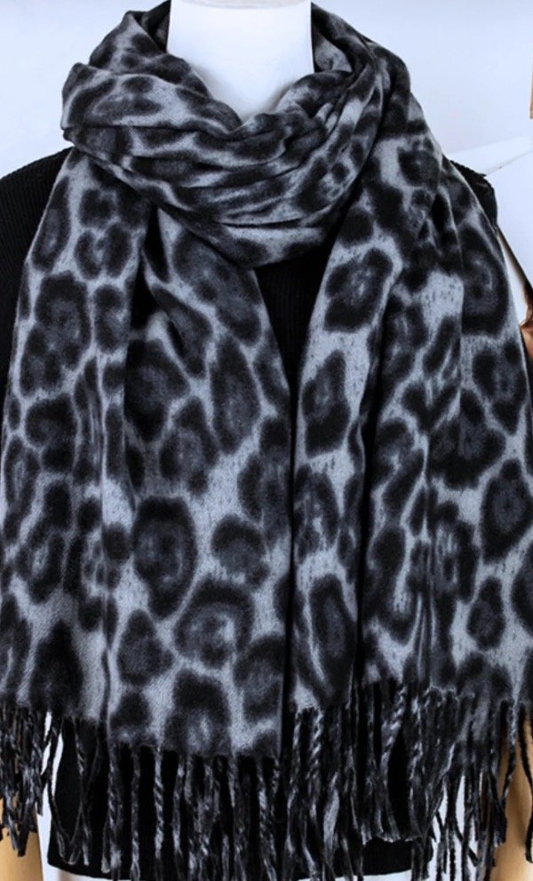 Producto - Bufandon animal print gris