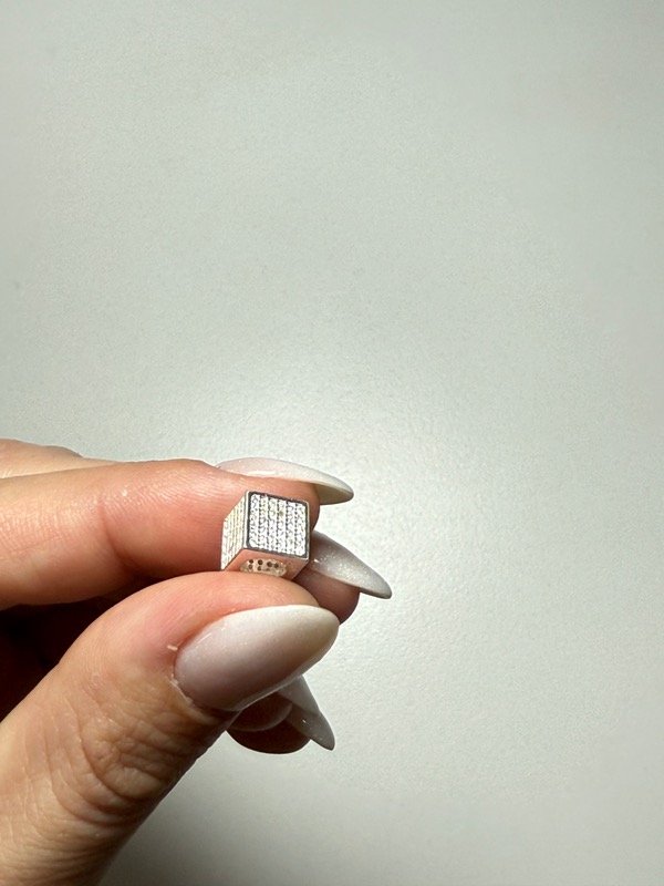 Producto - Dije para Pandora cuadrado con piedras blancas - 2