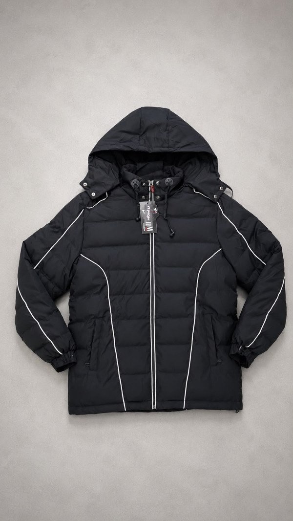 Producto - Camperón Negro C/Linea