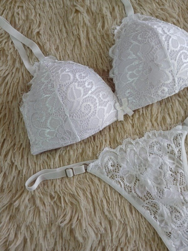 Producto - Triangulito soft encaje blanco T.90
