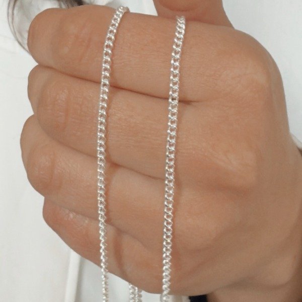 Producto - Cadena Laminada 60cm Plata 925