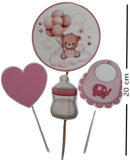 Producto - Set Toppers Bebé niña cualquier ocasión x 1