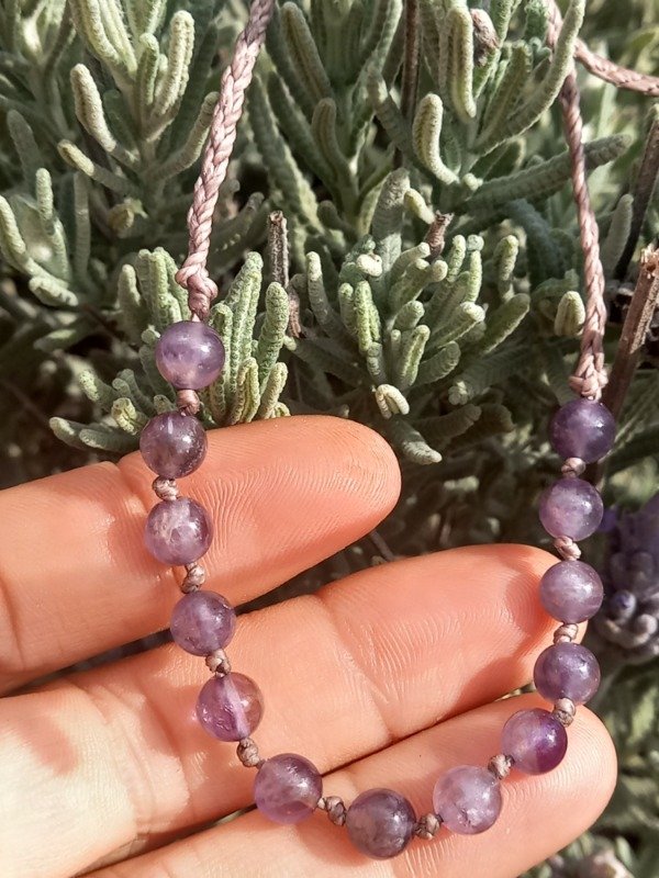 Producto - Pulsera de Cuarzo Amatista grande regulable - 2