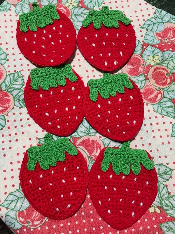 Producto - posavasos frutilla set x6