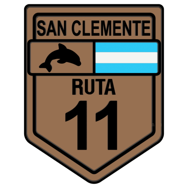 Producto - Iman Ruta 11 Delfin San Clemente Dorado