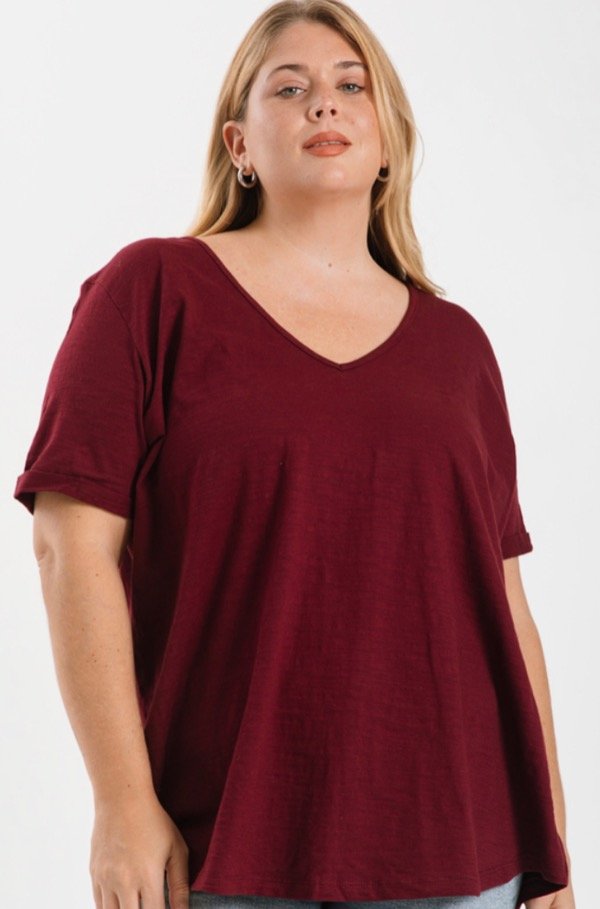 Producto - Remera Cherry bordo