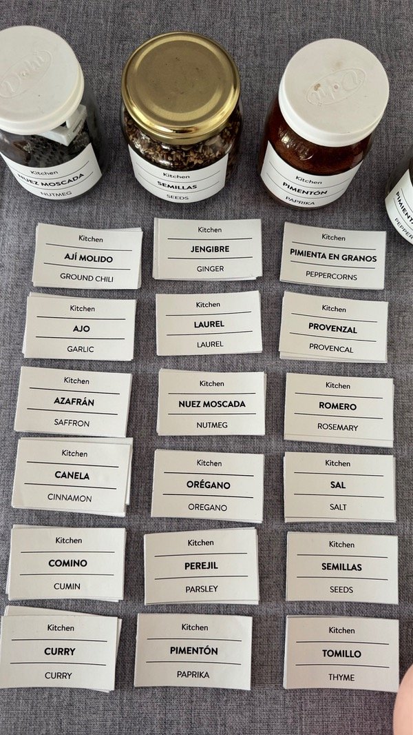 Producto - Etiquetas para especias