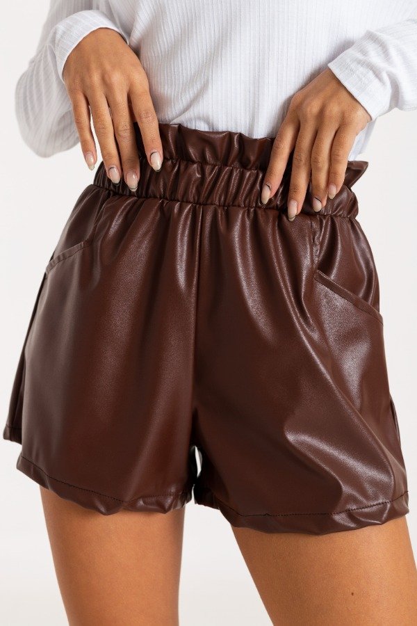 Producto - Short Cintura Frunce Cuerina (Art. 0271)