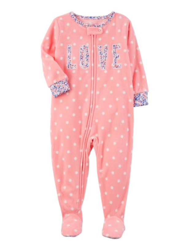 Producto - Enterito Micropolar Beba Rosa LOVE CON PIES