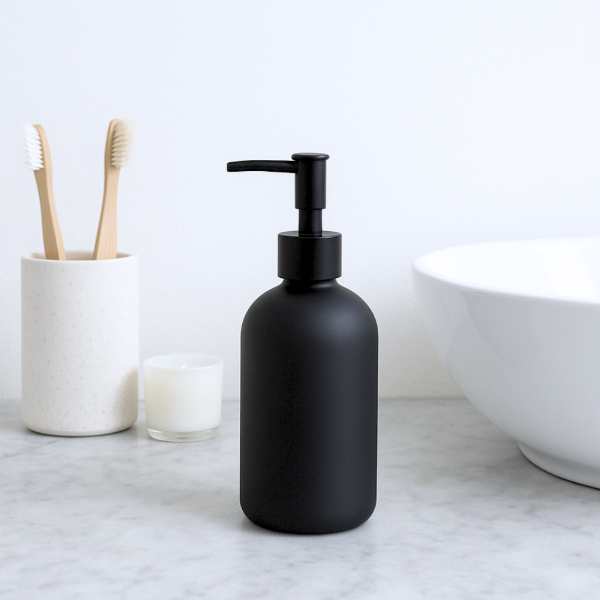 Producto - DISPENSER DE VIDRIO FULL NEGRO LISO