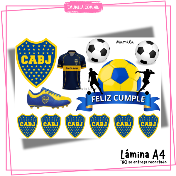 Producto - Lamina papel foto Topper Boca EN STOCK