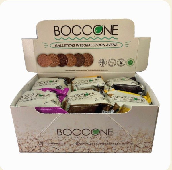 Producto - Display de Cookies surtidas x 12unidades de 72gr BOCCONE