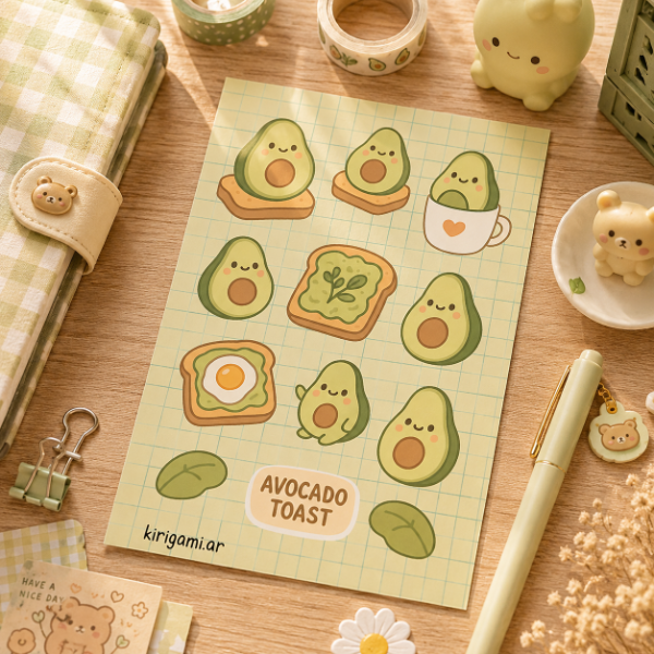 Producto - Plancha de stickers Paltitas Cute