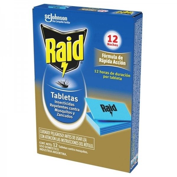 Producto - Raid tabletas repelente