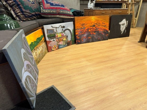 Producto - LOTE 5 OLEOS EN BASTIDOR VARIOS 60x45 a 90x60. PRECIO POR TODOS #11284