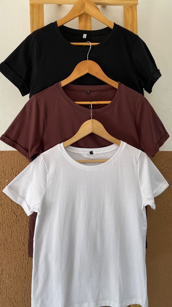 Producto - MANGAS CORTAS BÁSICAS DE ALGODÓN (3 colores) - 1
