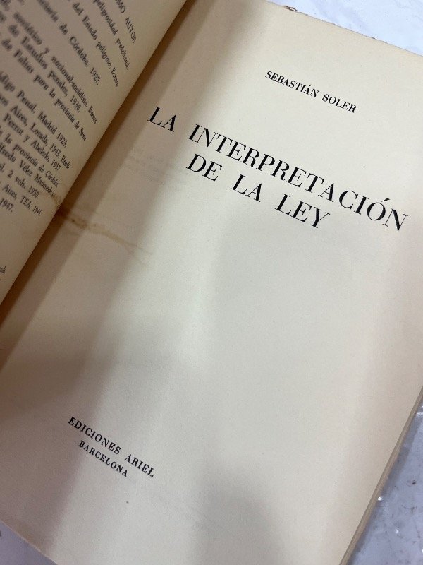 Producto - Interpretación de la ley. Soler - 1