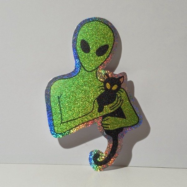 Producto - Alien con gatito glitter