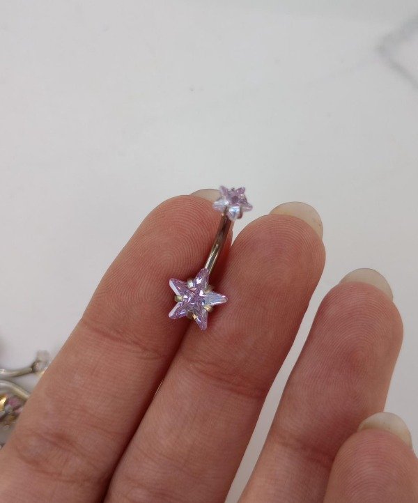 Producto - Piercing Ombligo Estrella - Lila - 0