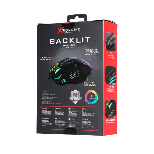 Producto - Mouse XTRIKE-ME Blacklit GM-216 - 4