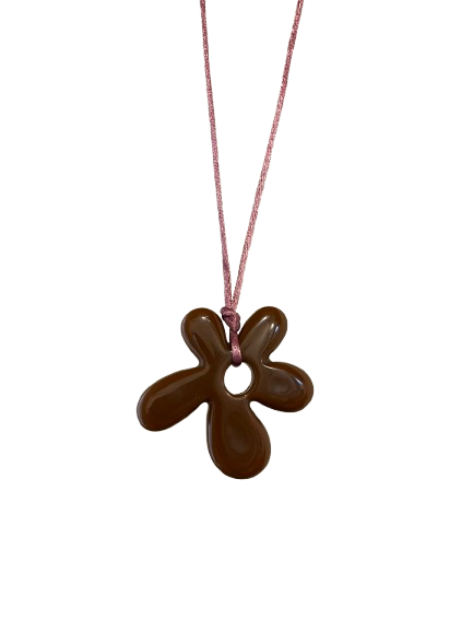 Producto - Collar Chunky Flower Choco