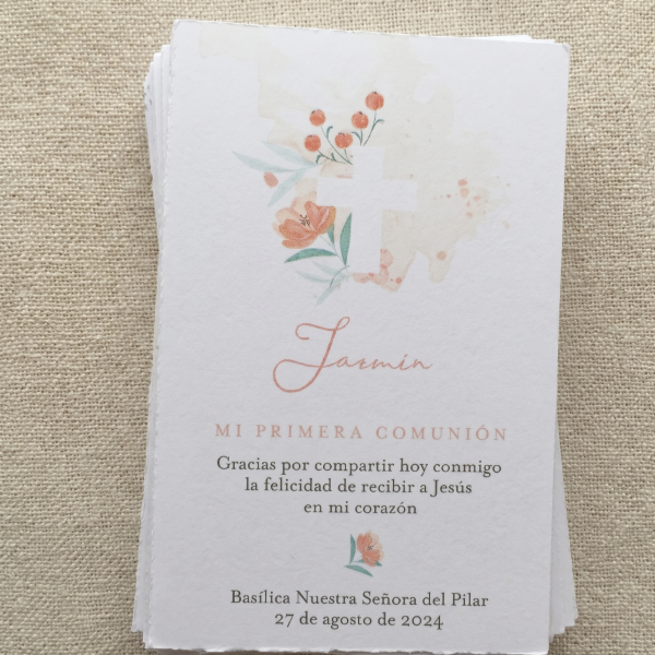 Producto - Diseño de Estampitas - Modelo Cruz Flores