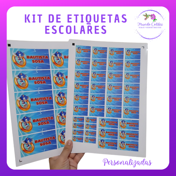 Producto - Kits de Etiquetas para Útiles (Personalizadas)