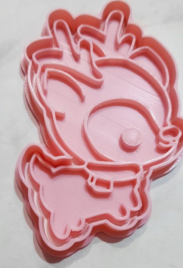 Producto - Cortante con sello para cookie Reno cuerpo perfíl