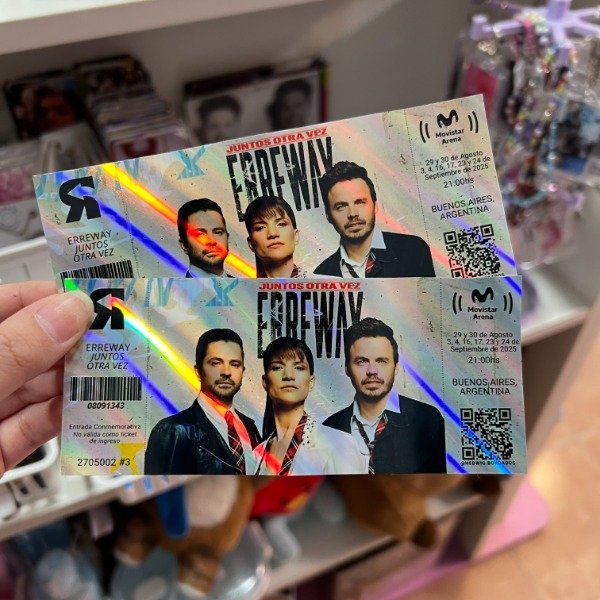 Producto - Entradas de recuerdo 14x6 HOLOGRAFICAS - ERREWAY Movistar