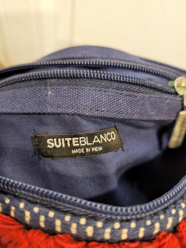 Producto - Bandolera SUITEBLANCO azul crudo y colorado EN SALE - PRECIO: 24X - 3