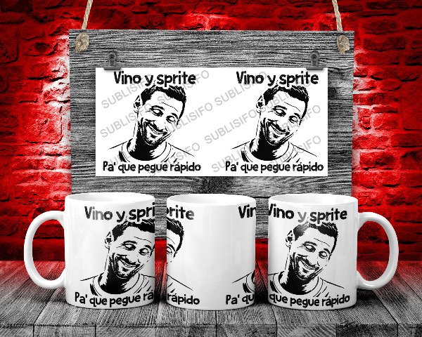 Producto - Vino y Sprite, Pa que pegue rápido [Messi] [Stencil Art]