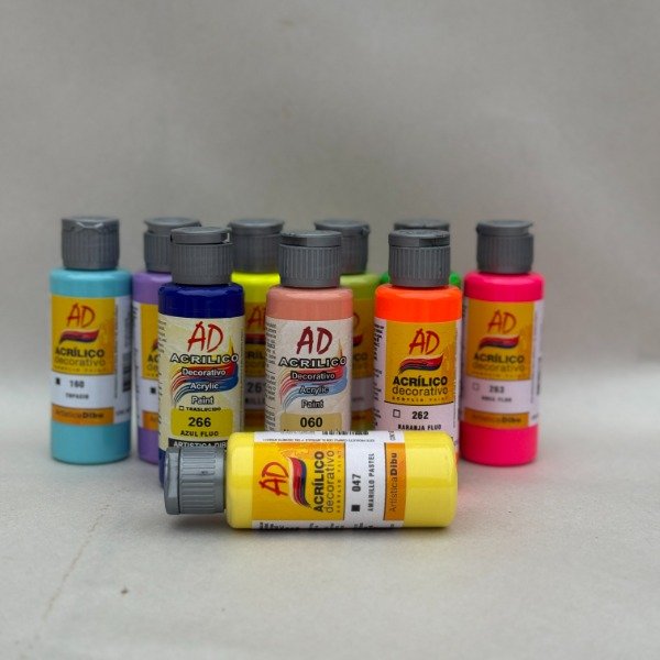 Producto - 10 acrilicos AD 60cc (colores a elección) + 1 DE REGALO
