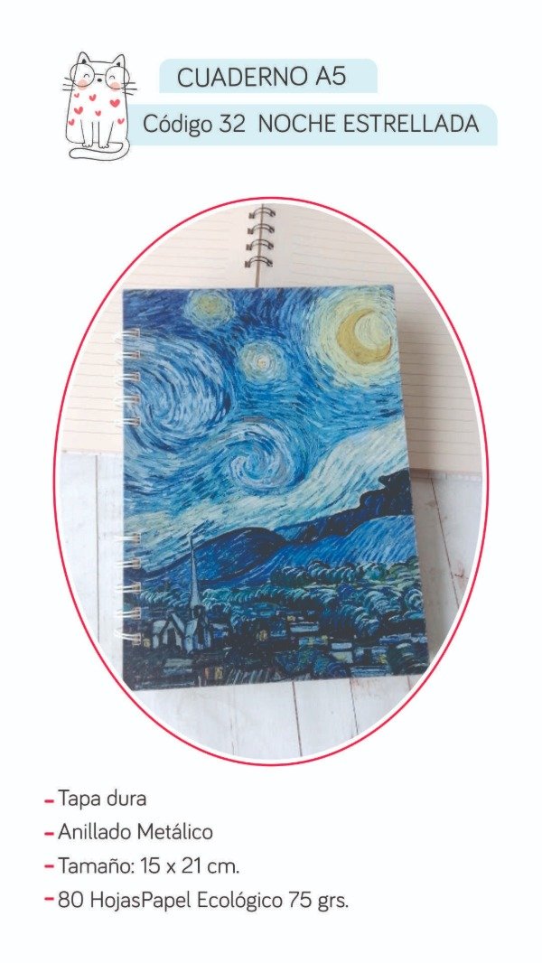 Producto - Cuaderno 32 Noche Estrellada
