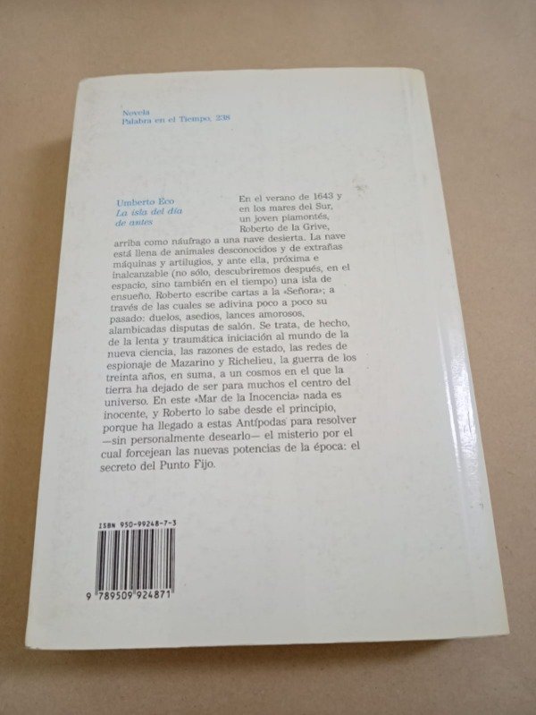 Producto - La isla del día de antes - Umberto Eco - Lumen 1995 - 1