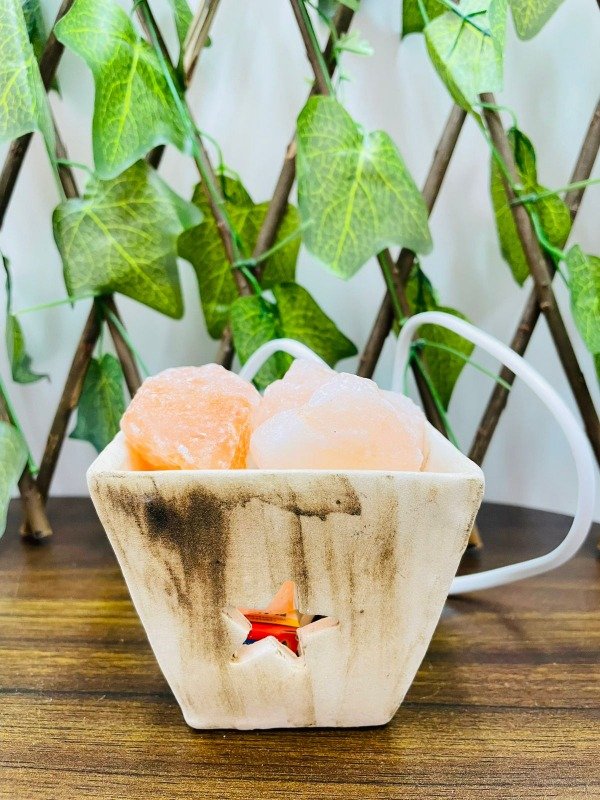 Producto - Lampara de sal rustica piramidal