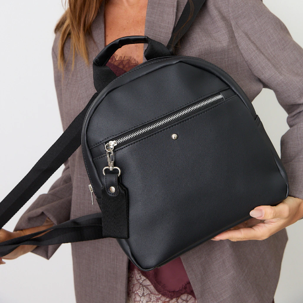 Producto - Mochila Olivia cuero PU Negra - 0